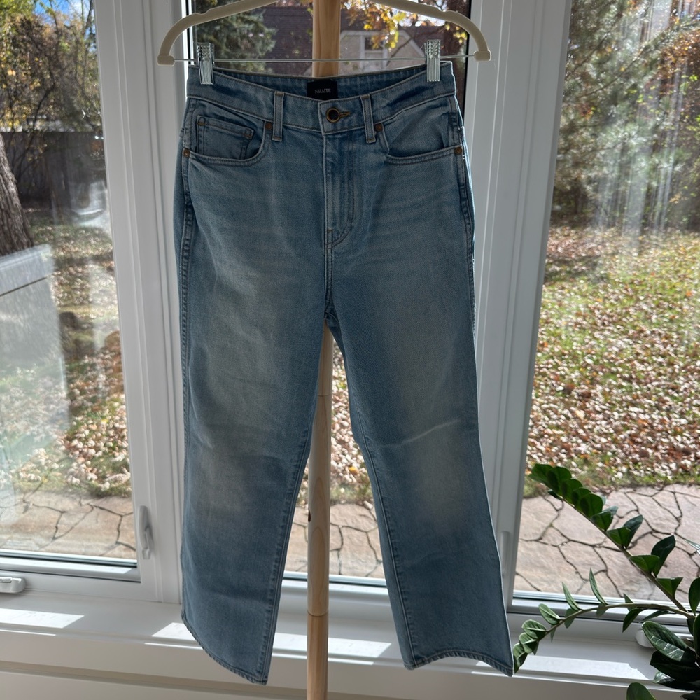 Khaite Benny Mid-Rise Wide Leg Jeans Light Wash Denim Size 27 - Picture 2 of 5